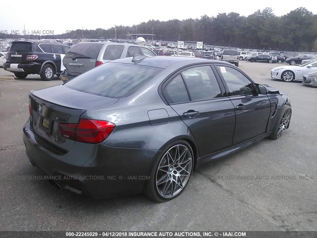WBS8M9C55H5G84671 - 2017 BMW M3 GRAY photo 4