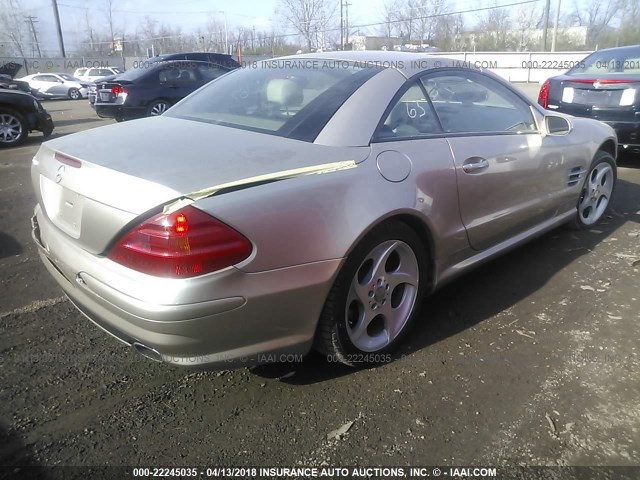 WDBSK75F14F072836 - 2004 MERCEDES-BENZ SL 500 GOLD photo 4