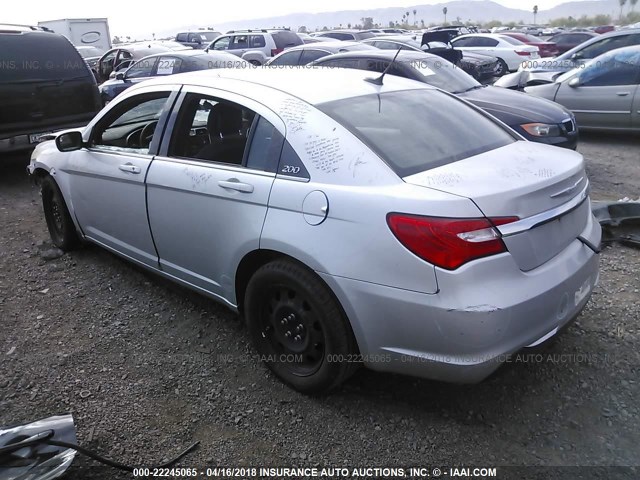 1C3CCBAB0CN249023 - 2012 CHRYSLER 200 LX SILVER photo 3