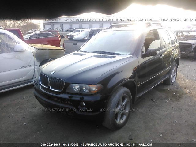5UXFA13546LY32550 - 2006 BMW X5 3.0I BLACK photo 2