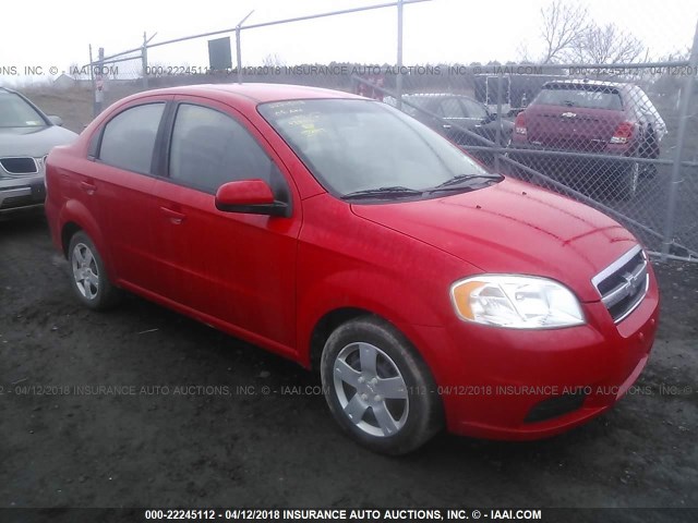 KL1TD56E79B396602 - 2009 CHEVROLET AVEO LS/LT RED photo 1