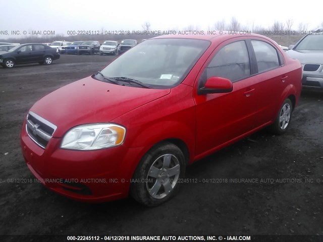 KL1TD56E79B396602 - 2009 CHEVROLET AVEO LS/LT RED photo 2