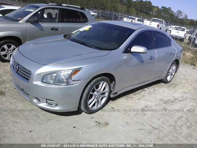 1N4AA5AP1CC845751 - 2012 NISSAN MAXIMA S/SV SILVER photo 2