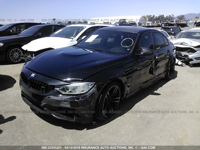 WBS8M9C53G5E68428 - 2016 BMW M3 BLACK photo 2