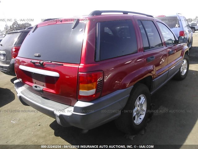 1J4GX48S34C436007 - 2004 JEEP GRAND CHEROKEE LAREDO/COLUMBIA/FREEDOM 红色 照片 4