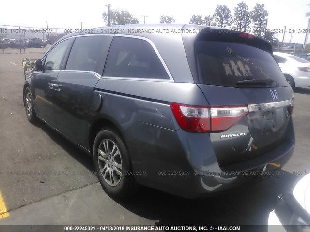 5FNRL5H60CB118205 - 2012 HONDA ODYSSEY EXL ნაცრისფერი ფოტო 3