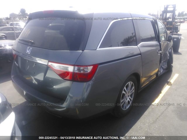 5FNRL5H60CB118205 - 2012 HONDA ODYSSEY EXL ნაცრისფერი ფოტო 4
