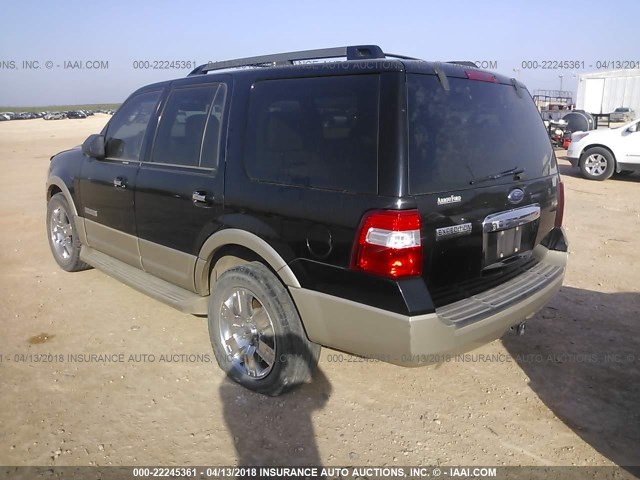 1FMFU175X7LA74049 - 2007 FORD EXPEDITION EDDIE BAUER BLACK photo 3