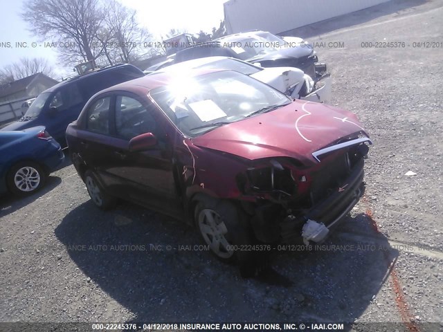 KL1TG5DE3AB105477 - 2010 CHEVROLET AVEO LT RED photo 1