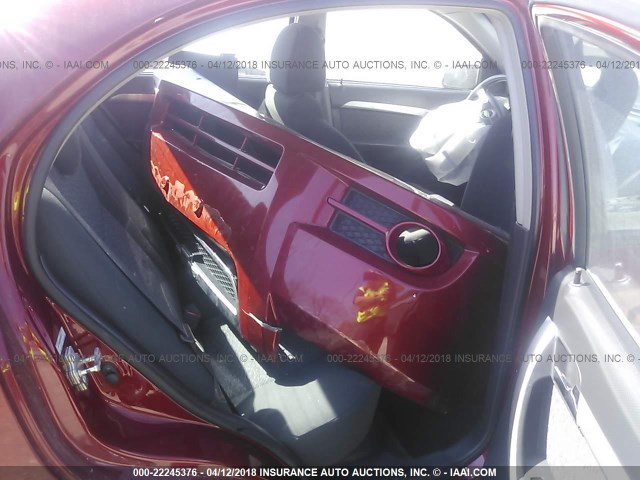 KL1TG5DE3AB105477 - 2010 CHEVROLET AVEO LT RED photo 8