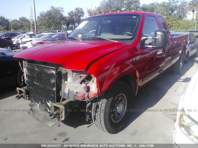 1FTSX30F6YEB93988 - 2000 FORD F350 SRW SUPER DUTY RED photo 2