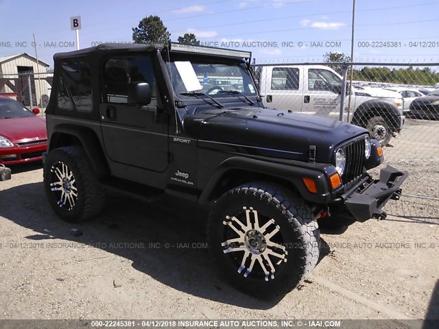 1J4FA49S54P786016 - 2004 JEEP WRANGLER / TJ SPORT BLACK photo 1