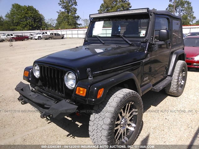 1J4FA49S54P786016 - 2004 JEEP WRANGLER / TJ SPORT BLACK photo 2