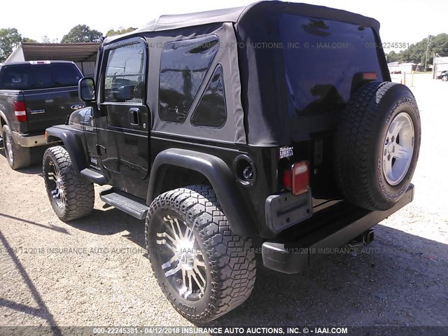 1J4FA49S54P786016 - 2004 JEEP WRANGLER / TJ SPORT BLACK photo 3