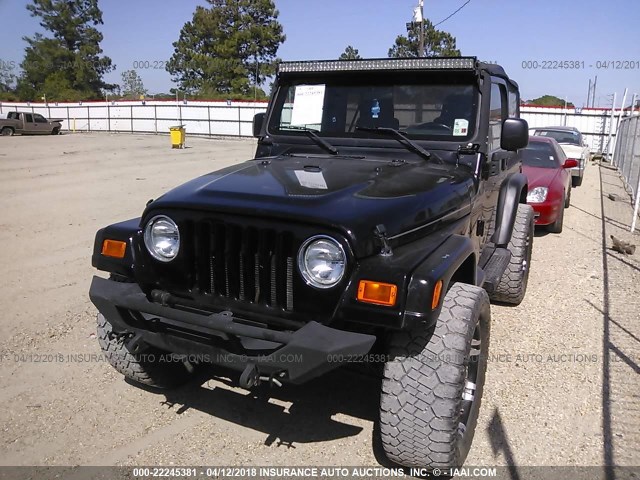 1J4FA49S54P786016 - 2004 JEEP WRANGLER / TJ SPORT BLACK photo 6