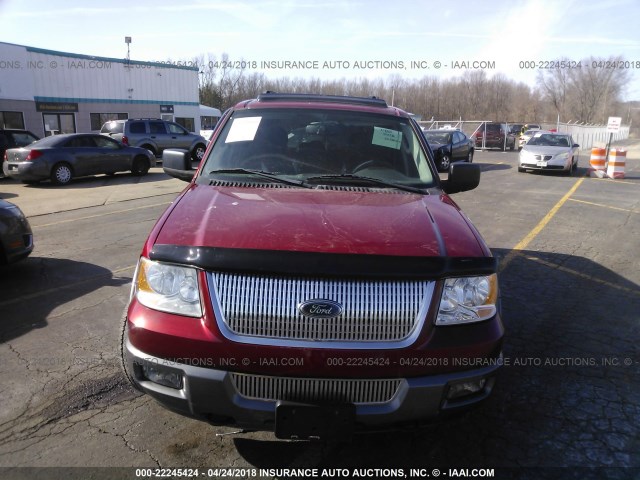 1FMFU16526LA78063 - 2006 FORD EXPEDITION XLT RED photo 6