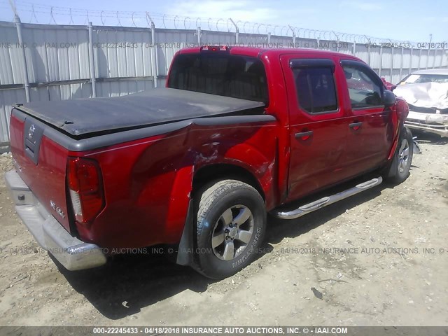 1N6AD0EV5AC400467 - 2010 NISSAN FRONTIER CREW CAB SE/LE/NISMO RED photo 4