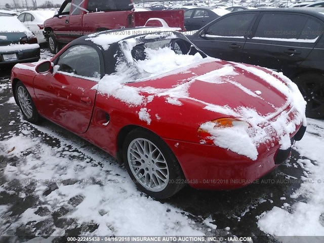 WP0CA2981XU632121 - 1999 PORSCHE BOXSTER RED photo 3