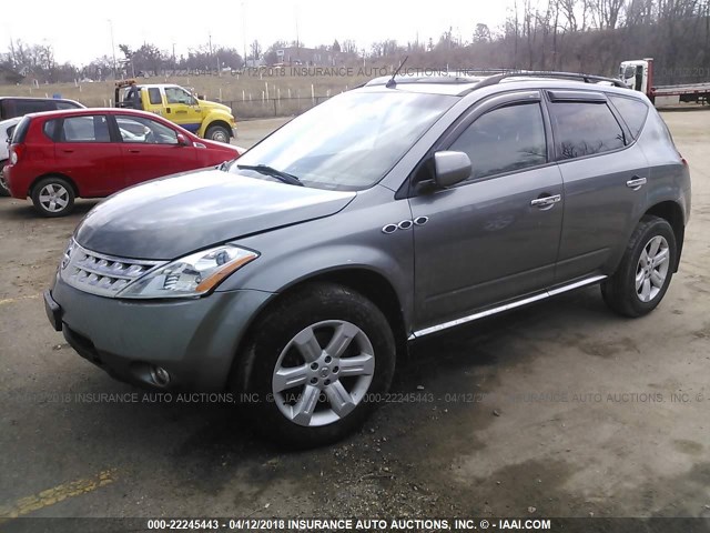 JN8AZ08W57W665930 - 2007 NISSAN MURANO GRAY photo 2