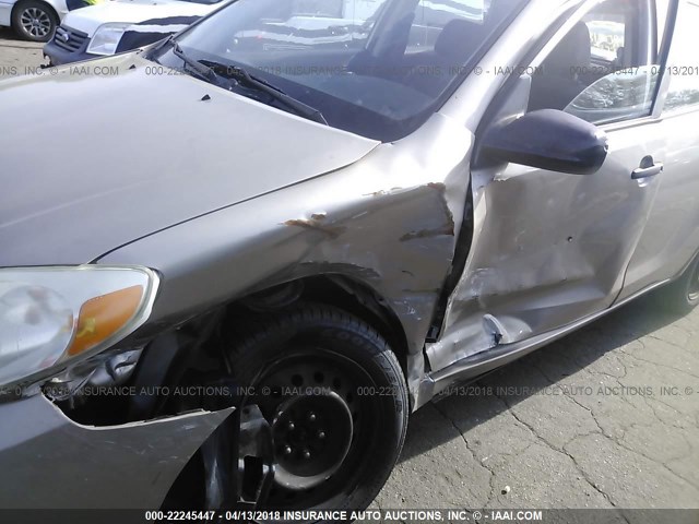 2T1KR32E43C014244 - 2003 TOYOTA COROLLA MATRIX XR Champagne photo 6