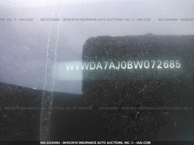 WVWDA7AJ0BW072685 - 2011 VOLKSWAGEN GOLF 红色 照片 9