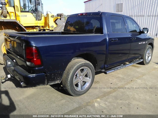 1C6RD6KT2CS268103 - 2012 DODGE RAM 1500 ST BLUE photo 4