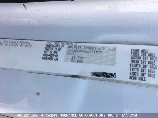 1FUJGLDR8BLAY1899 - 2011 FREIGHTLINER CASCADIA 125  Unknown photo 10