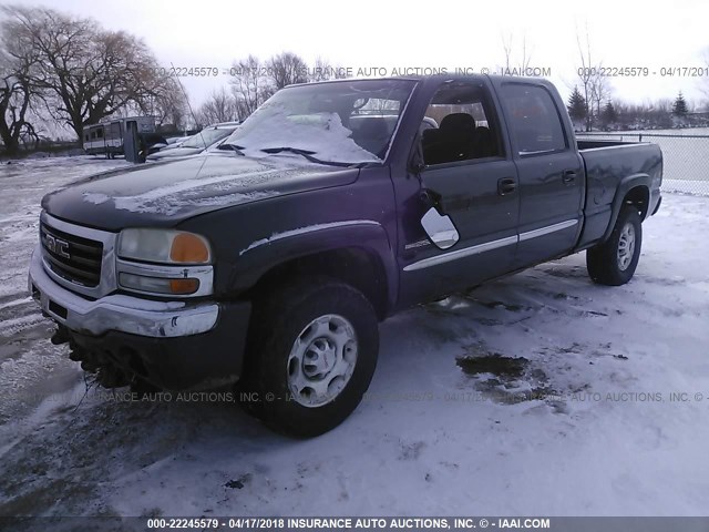 1GTGK23U64F188402 - 2004 GMC SIERRA K2500 CREW CAB GRAY photo 2