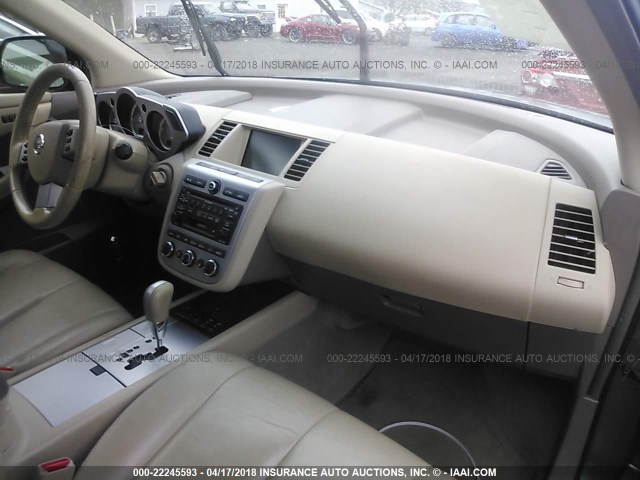 JN8AZ08W87W651326 - 2007 NISSAN MURANO SL/SE/S GRAY photo 5