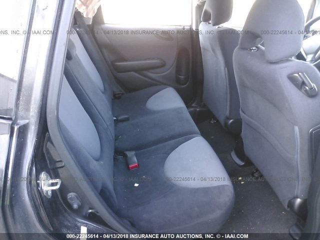 JHMGD38498S019415 - 2008 HONDA FIT BLACK photo 8