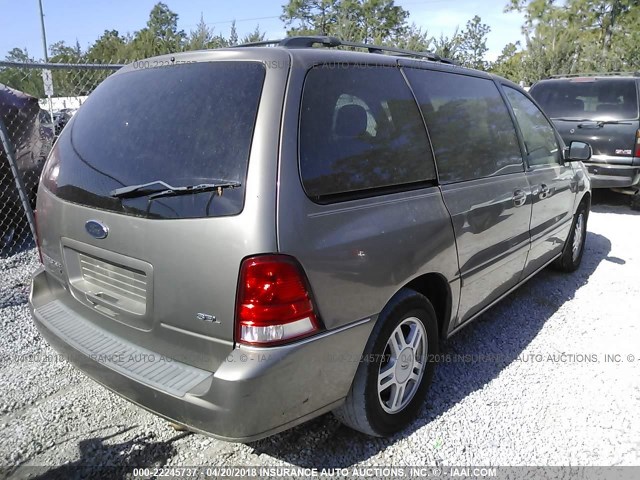 2FMZA52265BA92071 - 2005 FORD FREESTAR SEL BROWN photo 4