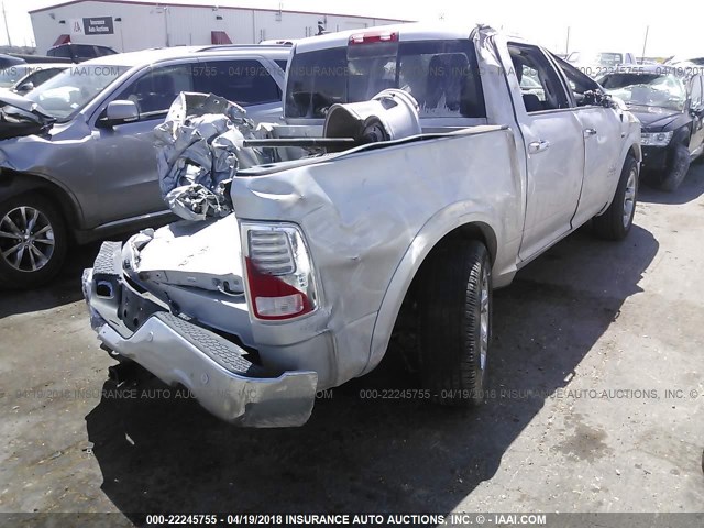 1C6RR7NT4HS560295 - 2017 RAM 1500 LARAMIE SILVER photo 4