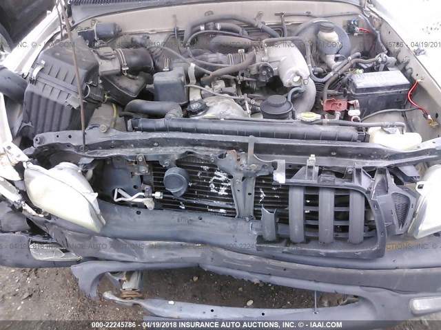 5TENL42N34Z463494 - 2004 TOYOTA TACOMA WHITE photo 10