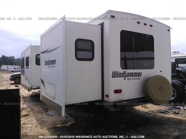 4X4TRLF22D1850820 - 2013 FOREST RIVER ROCKWOOD WINDJAMMER  WHITE photo 3