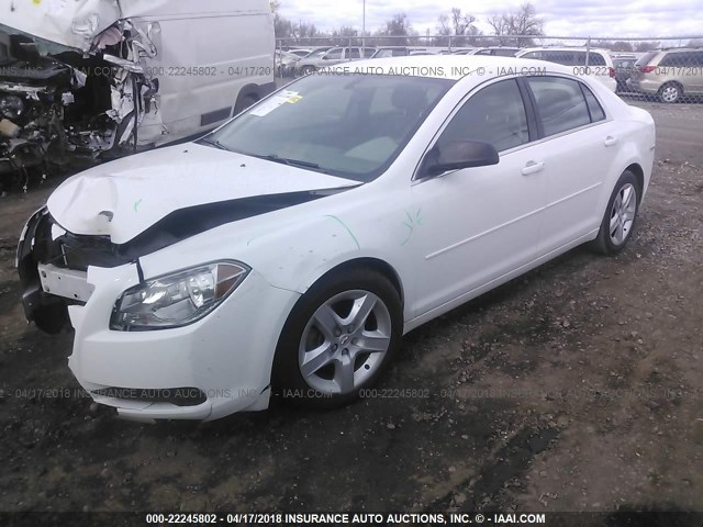 1G1ZB5E06CF118992 - 2012 CHEVROLET MALIBU LS WHITE photo 2