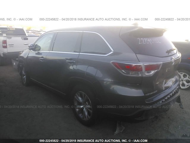 5TDZKRFH9GS134175 - 2016 TOYOTA HIGHLANDER LE/LE PLUS GRAY photo 3