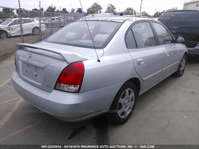 KMHDN45DX3U578136 - 2003 HYUNDAI ELANTRA GLS/GT SILVER photo 4