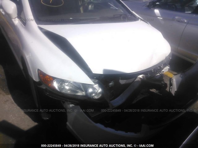 JHMFA36218S030642 - 2008 HONDA CIVIC HYBRID WHITE photo 6