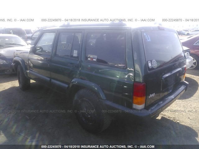 1J4FF68S9XL629387 - 1999 JEEP CHEROKEE SPORT/CLASSIC GREEN photo 3