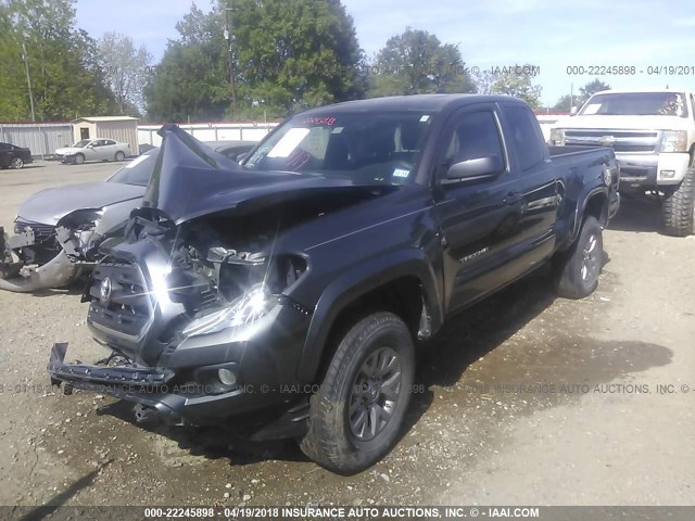 5TFRX5GN3GX056243 - 2016 TOYOTA TACOMA ACCESS CAB/SR/SR5 ნაცრისფერი ფოტო 2