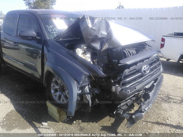 5TFRX5GN3GX056243 - 2016 TOYOTA TACOMA ACCESS CAB/SR/SR5 ნაცრისფერი ფოტო 6