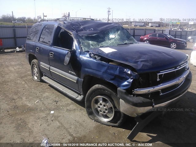 1GNEC13Z12R232948 - 2002 CHEVROLET TAHOE C1500 BLUE photo 1