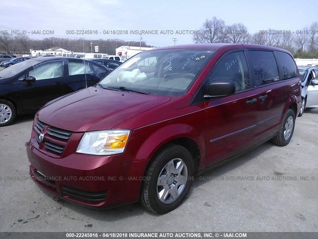 2D8HN44H28R122664 - 2008 DODGE GRAND CARAVAN SE RED photo 2