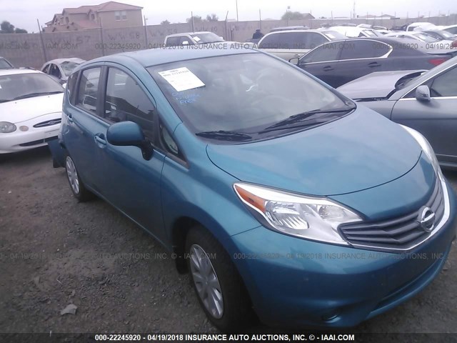 3N1CE2CP3EL369595 - 2014 NISSAN VERSA NOTE S/S PLUS/SV/SL TEAL photo 1
