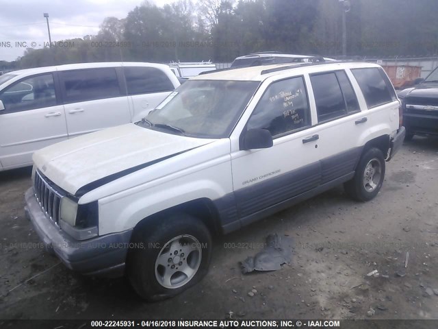 1J4GZ58S1VC566952 - 1997 JEEP GRAND CHEROKEE LAREDO/TSI WHITE photo 2