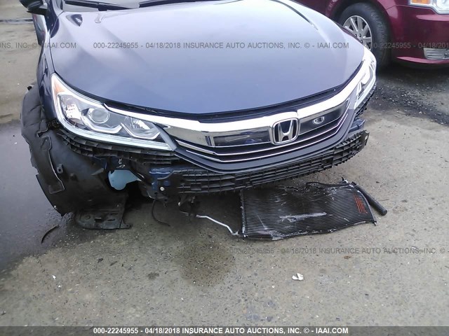 1HGCR2F55GA059911 - 2016 HONDA ACCORD SPORT BLUE photo 6