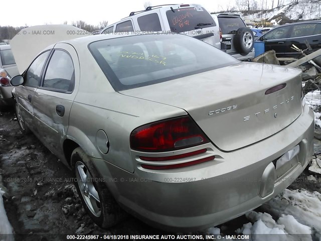 1B3EL36R44N286174 - 2004 DODGE STRATUS SE GOLD photo 3