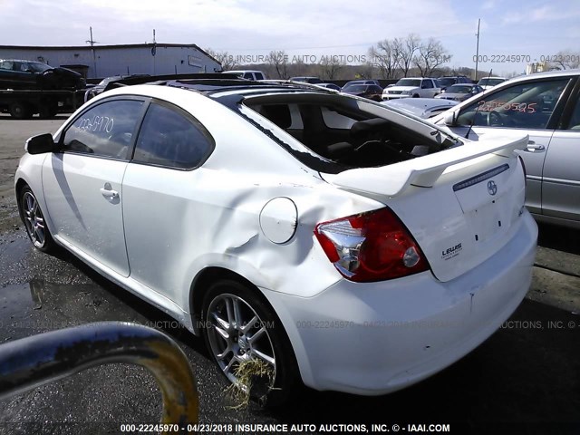 JTKDE177870193903 - 2007 TOYOTA SCION TC WHITE photo 3