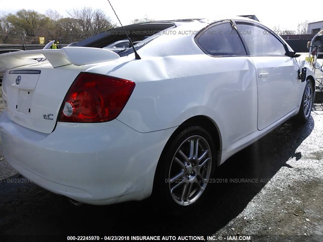 JTKDE177870193903 - 2007 TOYOTA SCION TC WHITE photo 4