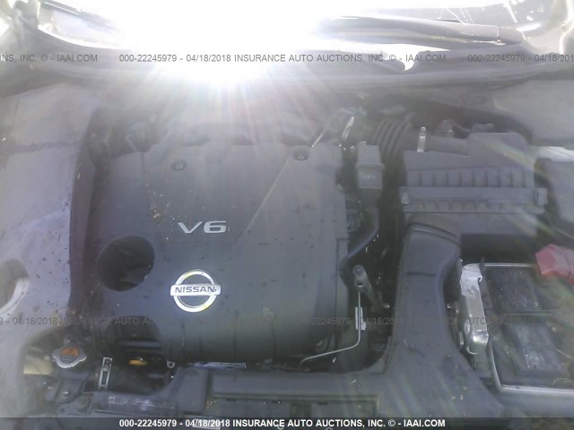 1N4AA5AP6EC433330 - 2014 NISSAN MAXIMA S/SV WHITE photo 10